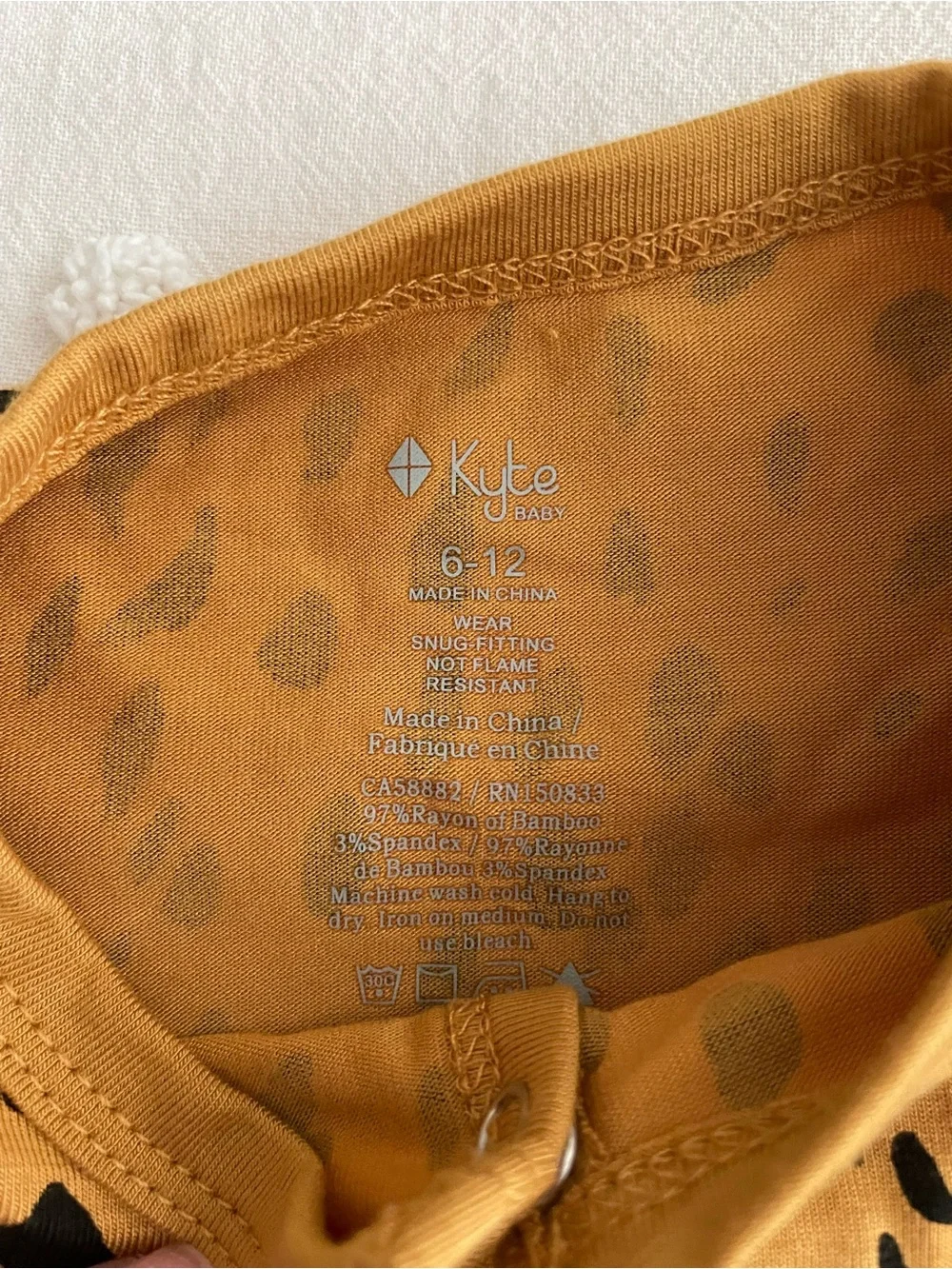Kyte Leopard Sleeper 6-12 months NWT